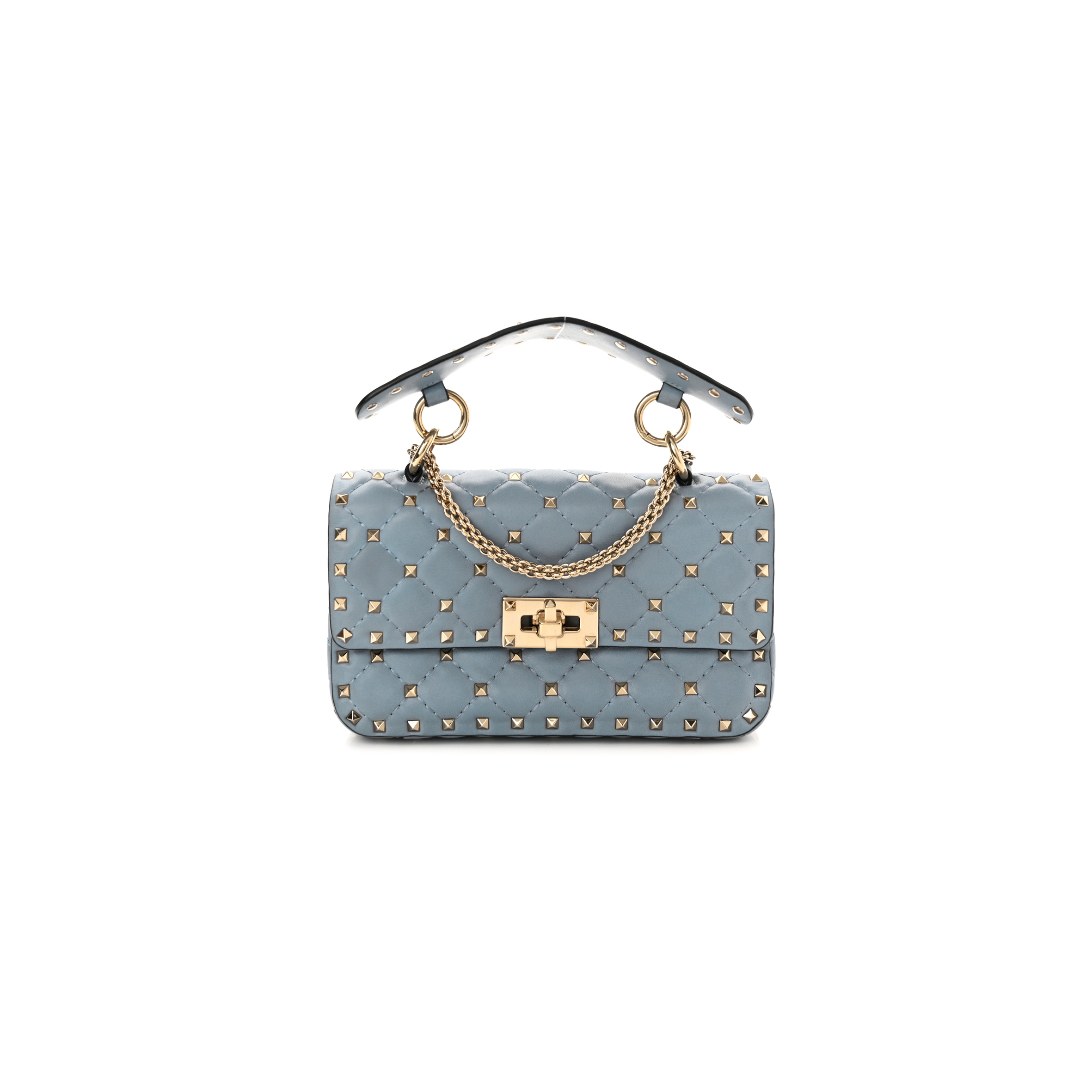 VALENTINO SMALL NAPPA ROCKSTUD SPIKE BAG 5W2B0123NAPI17 (20*11.5*5cm)